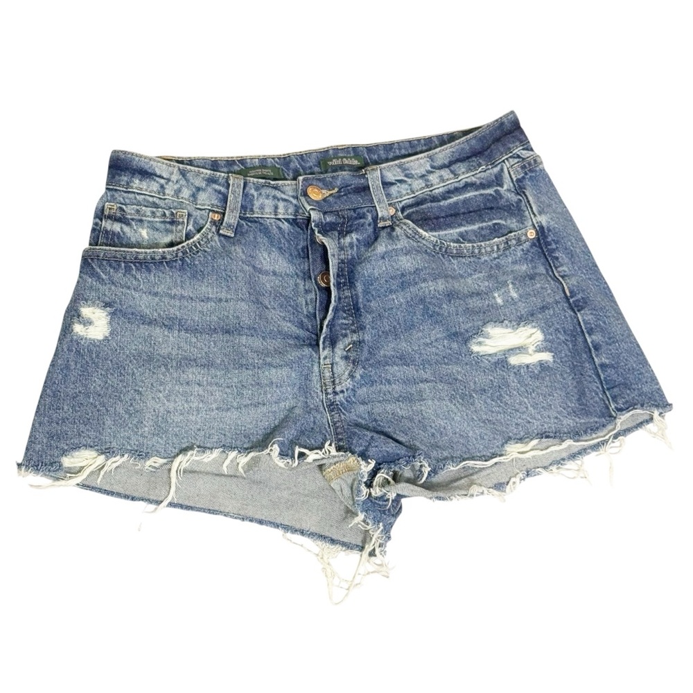 Wild Fable High Rise‎ Button Fly Denim Shorts size 10